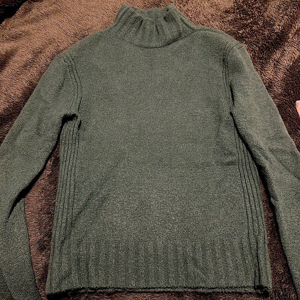 J Crew Teal Sweater with Merino Wool